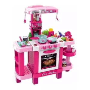 COCINA COMPLETA CON LUCES Y SONIDOS ROSA - ELECTRODOMÉSTICOS CHENGI
