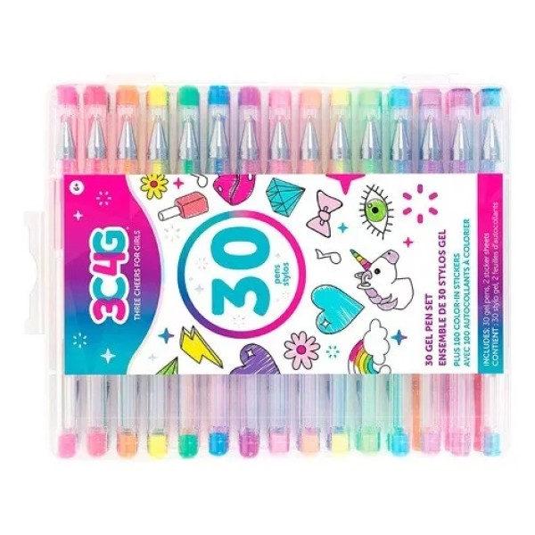 Set de 30 boligrafos de gel - 3C4G - Imagen 2