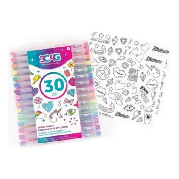 Set de 30 boligrafos de gel - 3C4G