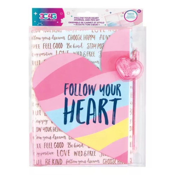 Diario corazón con boligrafo - 3C4G