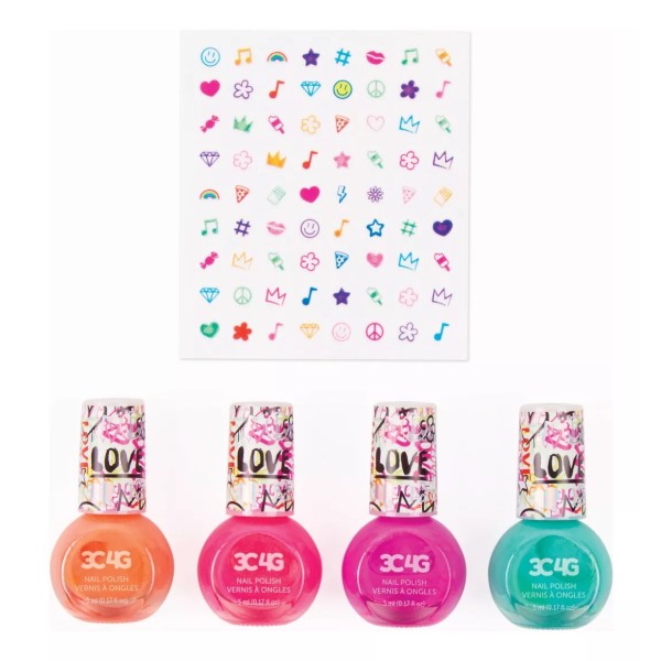 Set de esmalte de uñas y pegatinas - 3C4G - Imagen 2