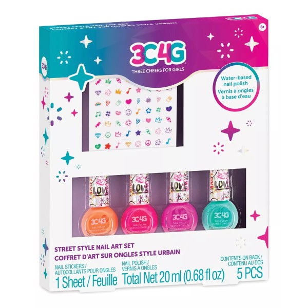 Set de esmalte de uñas y pegatinas - 3C4G