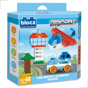 Kit De Bloques De Encastre 40 Piezas + Helicoptero