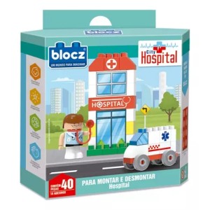 Kit De Bloques De Encastre 40 Piezas + Muñeco Doctor