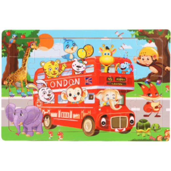 Puzzle 30 piezas (Bus escolar)