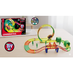 Pista de autos luminosa