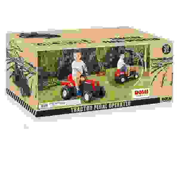 Tractor ranchero rojo a pedal - Dolu Toy Factory - Imagen 2