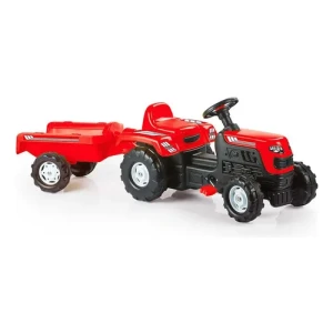 Tractor ranchero rojo con trailer - Dolu Toy Factory