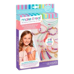 Pulseras con dijes eslabones dorados - Make It Real