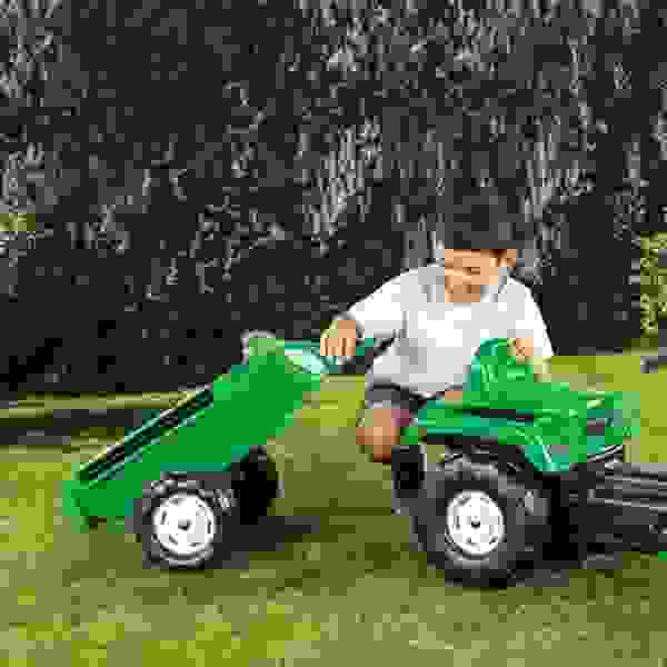 Tractor verde con pala y trailer - Dolu Toy Factory - Imagen 2