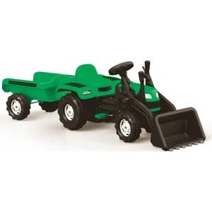 Tractor verde con pala y trailer - Dolu Toy Factory