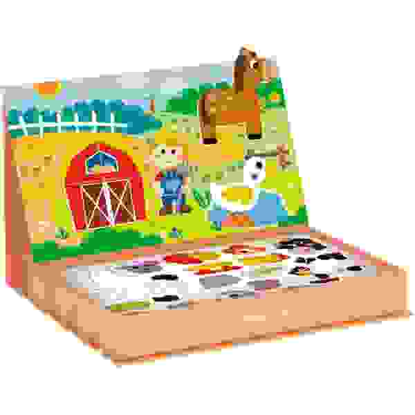 Caja de juego de viaje magnética - Granja - Tooky Toy