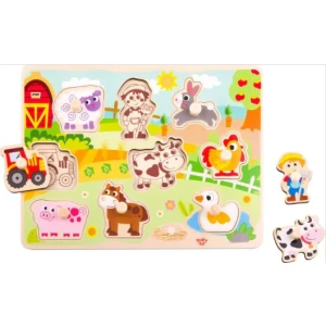 Rompecabezas de granja de madera  - Tooky Toy