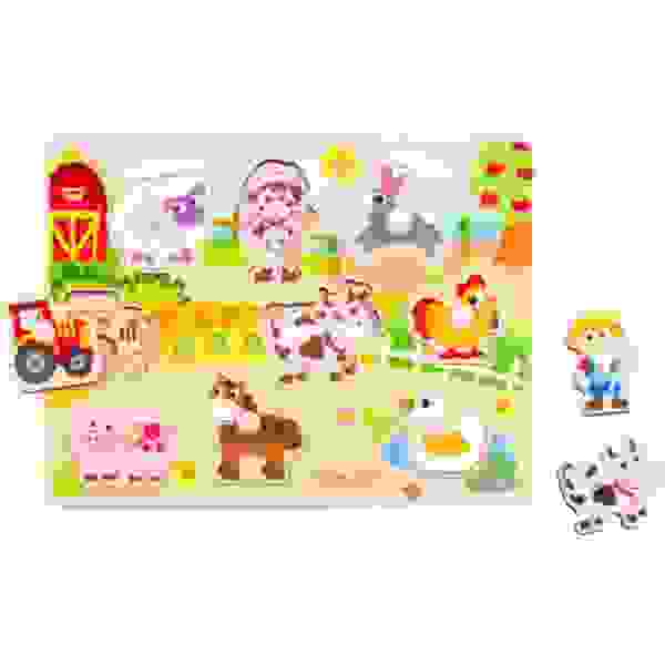 Rompecabezas de granja de madera  - Tooky Toy