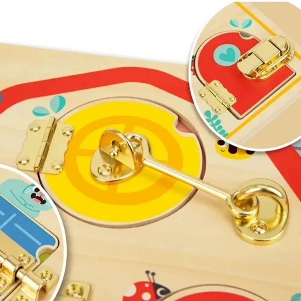Tablero De Actividades Didáctico En Madera - Tooky Toy - Imagen 2