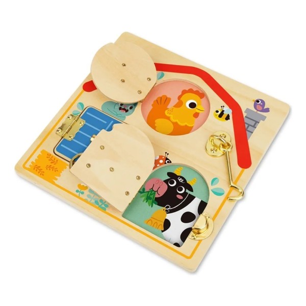 Tablero De Actividades Didáctico En Madera - Tooky Toy - Imagen 3