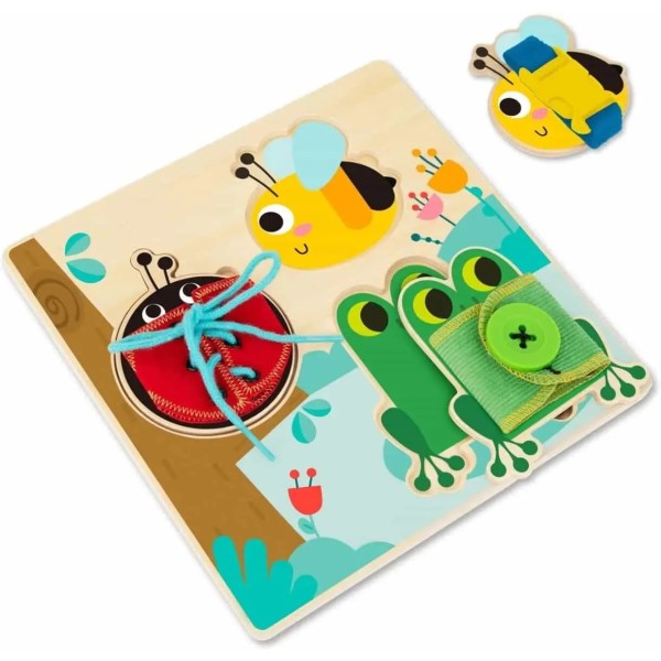 Tabla de cordones para habilidades básicas - Tooky Toy - Imagen 2