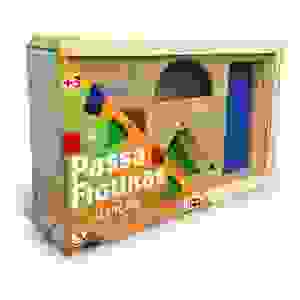 Juego educativo con figuras de madera