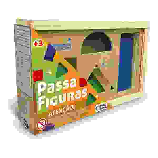 Juego educativo con figuras de madera
