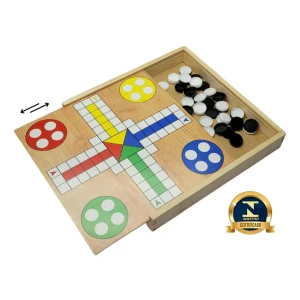 Juego 3 en 1, damas, ludo y sendero