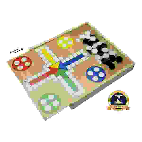 Juego 3 en 1, damas, ludo y sendero - Imagen 2