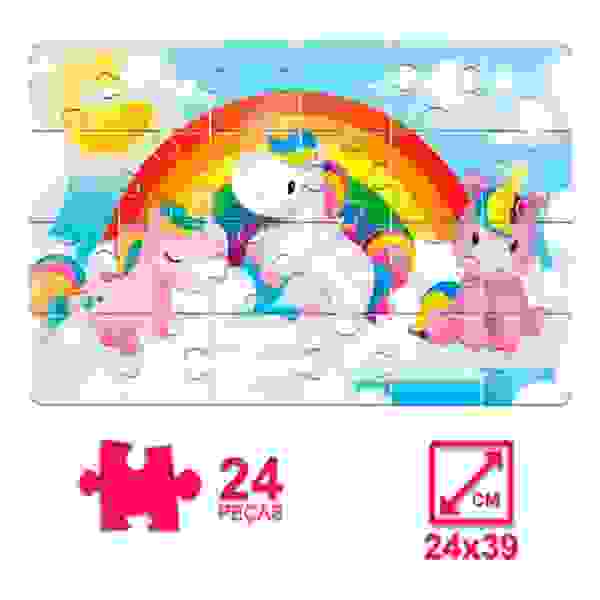 Puzzle de juguete con forma de unicornio para bebés, 24 piezas - Imagen 2