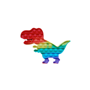 Pop it arcoiris diseño dinosaurio de 16 cm