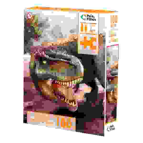 Rompecabezas de batalla de dinosaurios 100 piezas