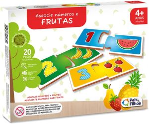 Juego pedagógico asocie números y frutas