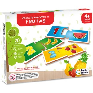 Juego pedagógico asocie números y frutas