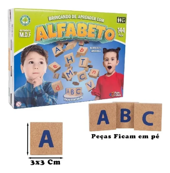 Juguete escolar educativo con alfabeto de madera - Imagen 2