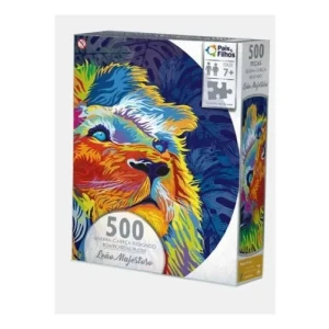 Puzzle Rompecabezas Redondo León Majestuoso 500 Piezas