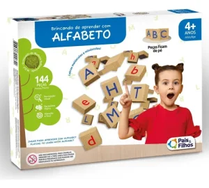 Juguete escolar educativo con alfabeto de madera
