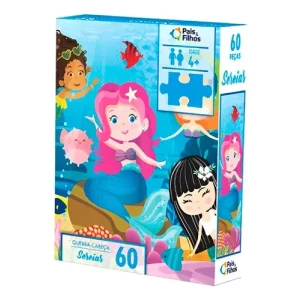 Rompecabezas de sirena para niños, 60 piezas