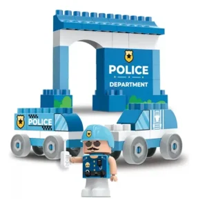 Kit De Bloques De Encastre 40 Piezas + Muñeco Policía