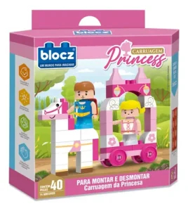 Kit De Bloques De Encastre 40 Piezas + Muñeco Princesas