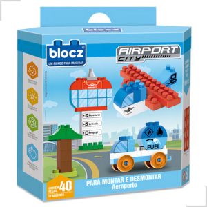 Kit De Bloques De Encastre 40 Piezas + Helicoptero