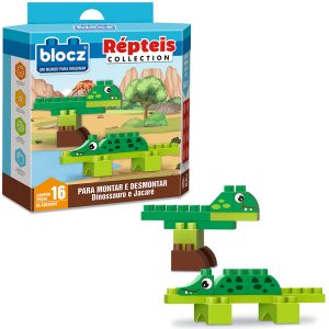 Kit De Bloques De Encastre 16 piezas + animales variados