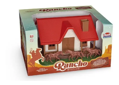 Rancho Casa Western con Caballos - Usual toys - Imagen 2
