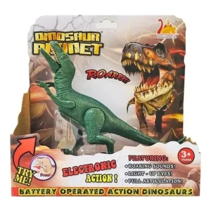 Dinosaurio velociraptor con luces y sonido