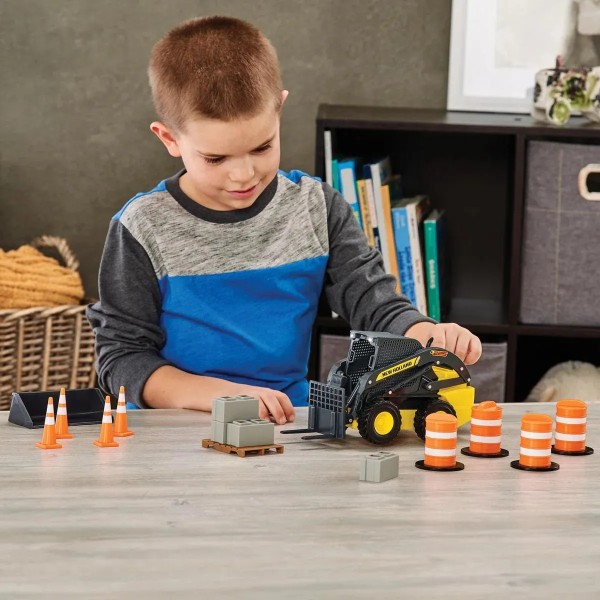 Minicargadora Big Farm Con Accesorios Amarillo - Usual toys - Imagen 3