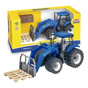 Miniatura de Tractor T8 con Implemento de Montacargas - Usual toys