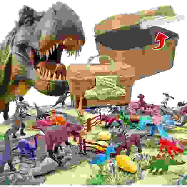 Almacenamiento de 50 juguetes dinosaurio
