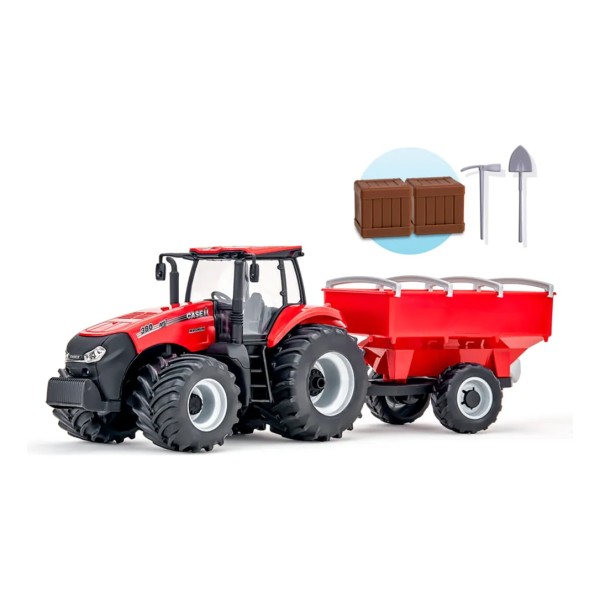 Tractor De Juguete Case Transportador De Granos - Usual toys - Imagen 2