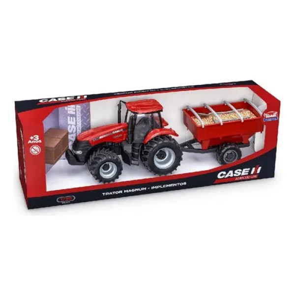 Tractor De Juguete Case Transportador De Granos - Usual toys