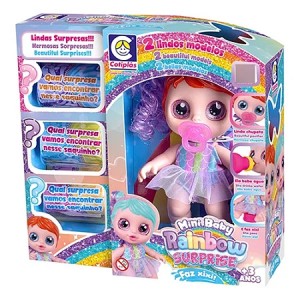Muñeca Mini Rainbow Surprise – Hace Pipi con Mechas Lilas
