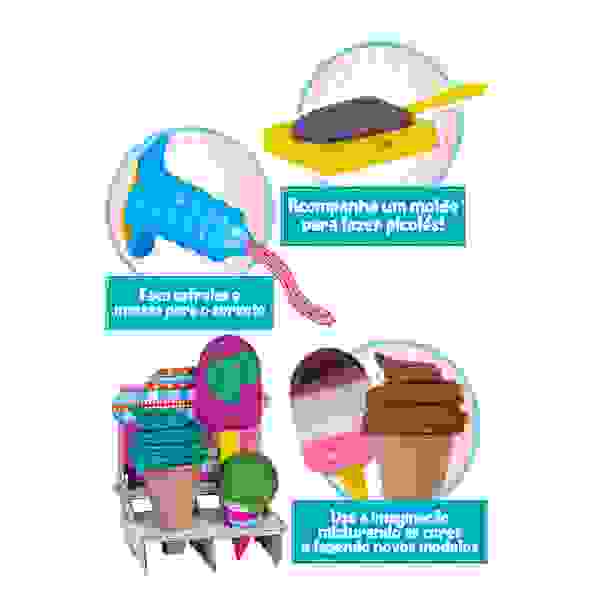 Brinquedo Coti Massa Tutti Frutti Sorveteria Cotiplás - Imagen 3