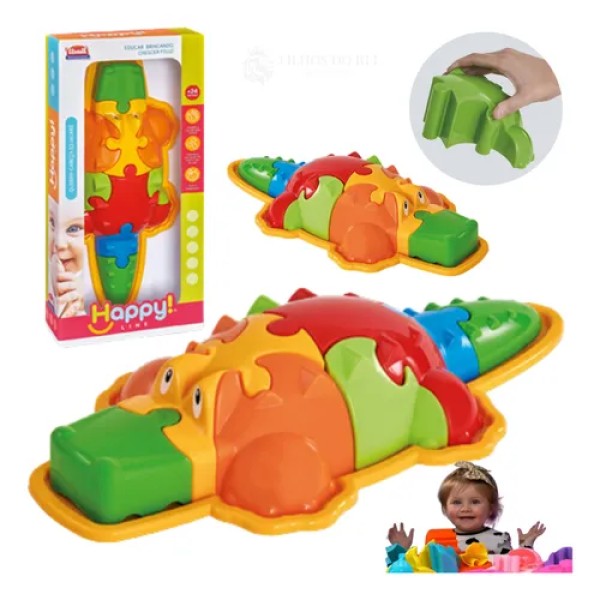 Rompecabezas Cocodrilo 3D – Juguete Didáctico Educativo de 10 Piezas - Usual toys - Imagen 2
