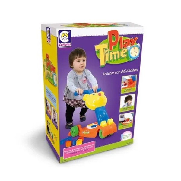 Andador Rosa Play Time Com Atividades Educativas - Imagen 3