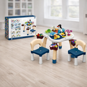 MESA INFANTIL CON SILLAS (INCLUYE BLOQUES)